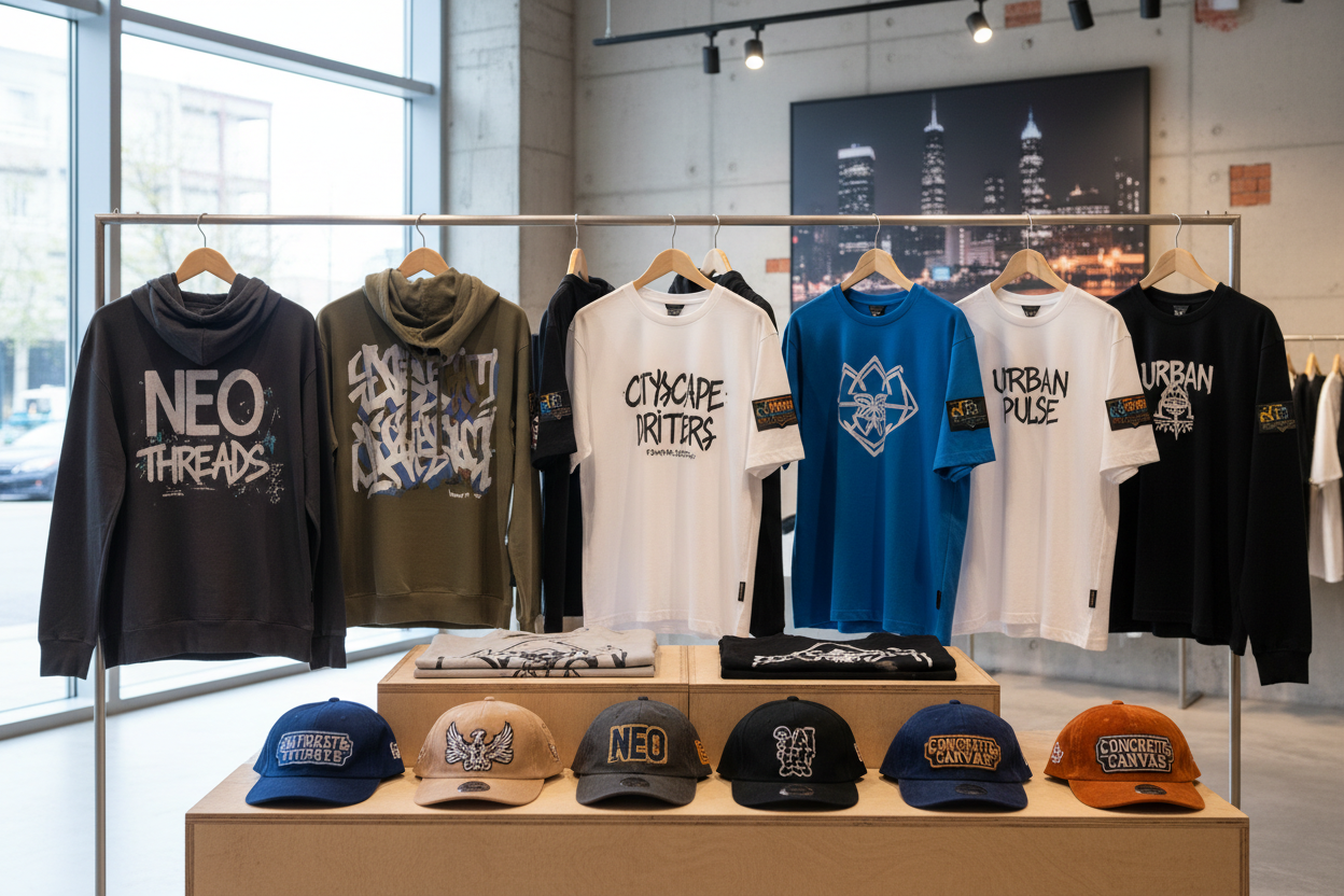 Merchandise & Streetwear Print und Stick Kleidung